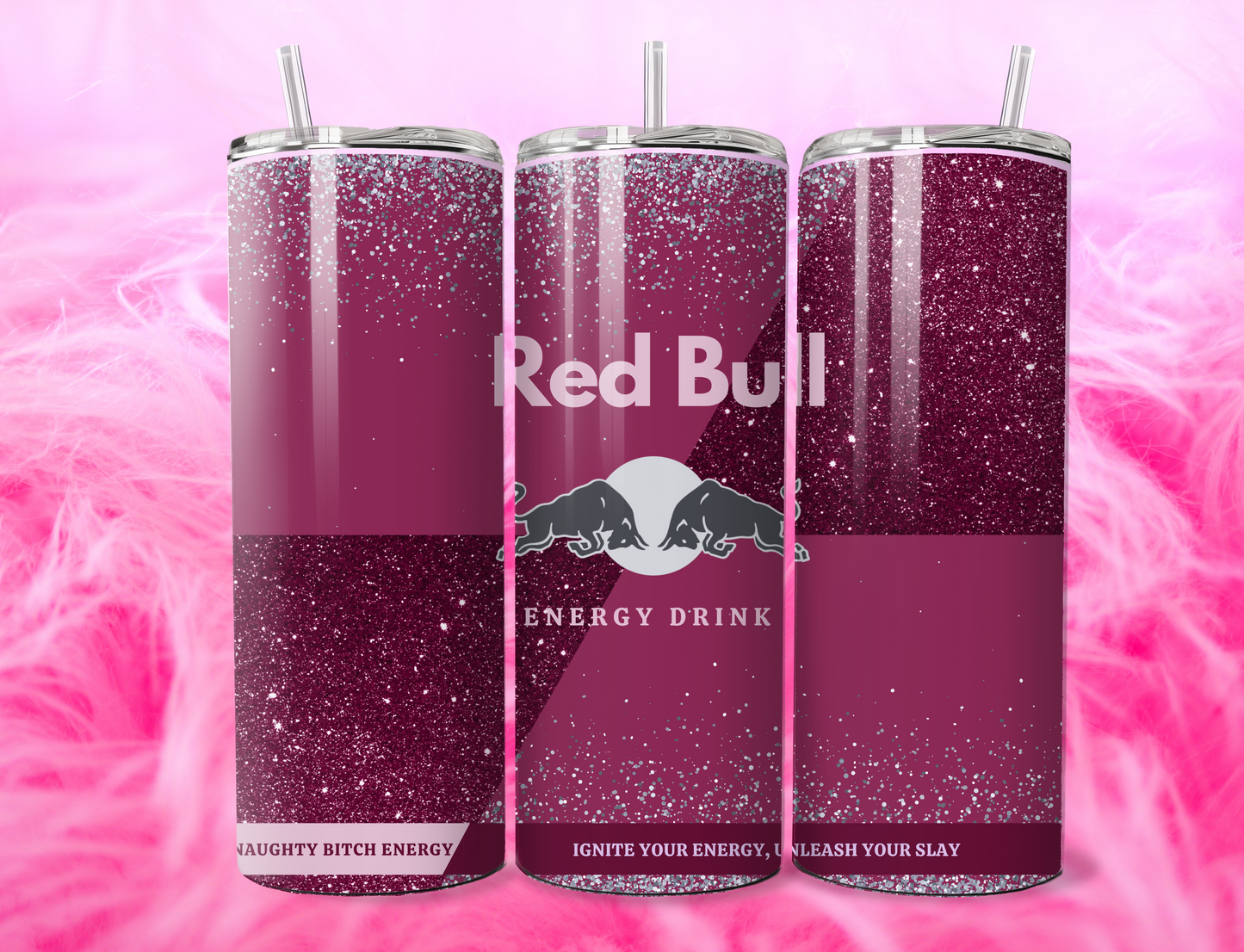 READY TO PRESS 20oz TUMBLER WRAP PRINT R BULL DRINK