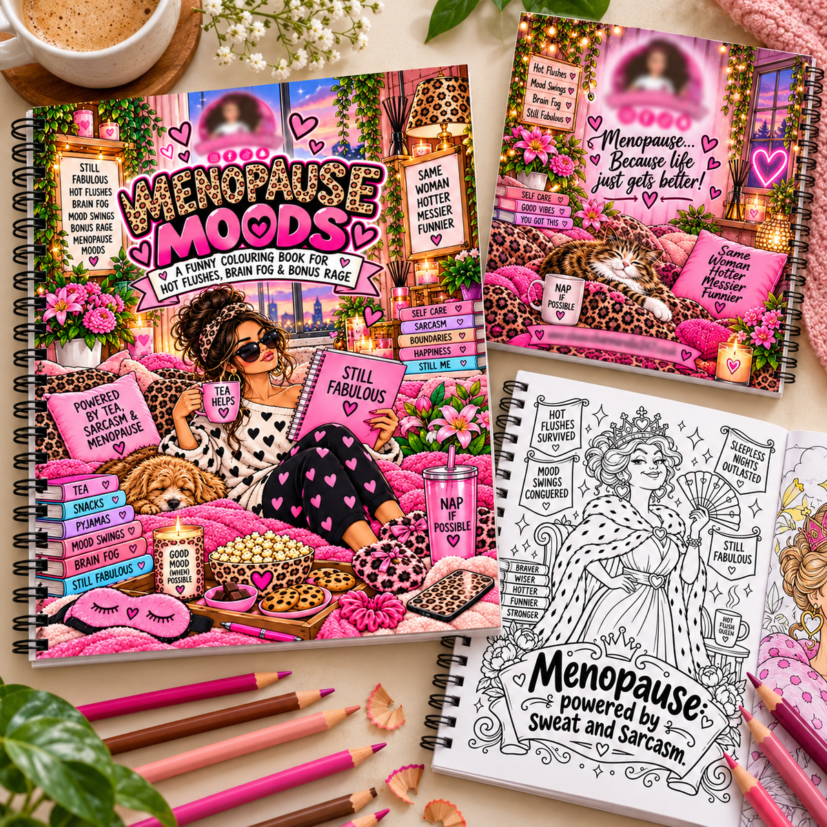 Menopause Moods A4 Colouring Book