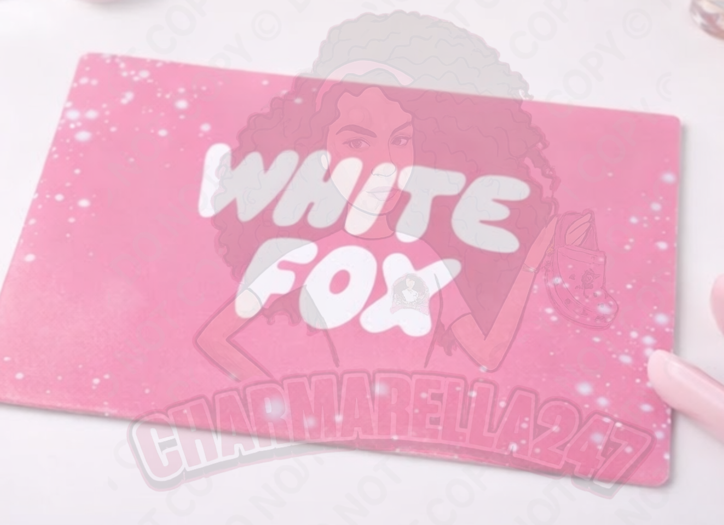 Whi-te Fox Pink & White Chopping Board