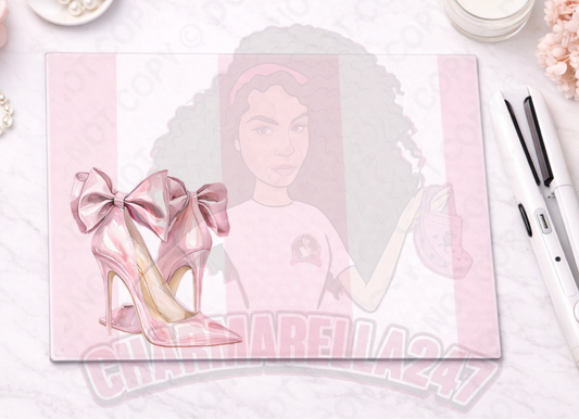 Pink Shoes Chopping Board