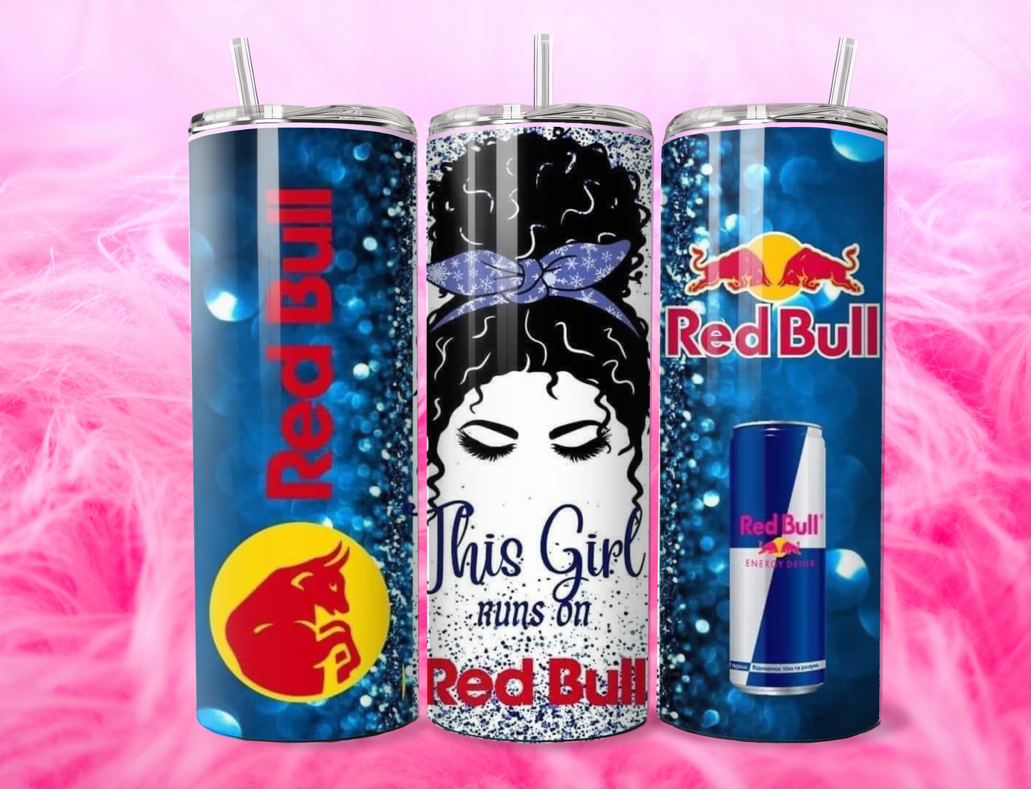 READY TO PRESS 20oz TUMBLER WRAP PRINT R BULL DRINK