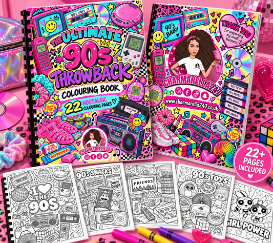 90s Nostalgia A4 Colouring Book