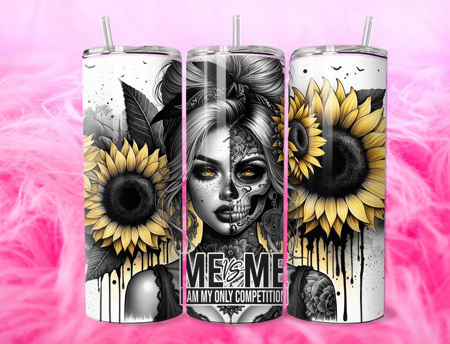 READY TO PRESS 20oz TUMBLER WRAP PRINT ME VS ME