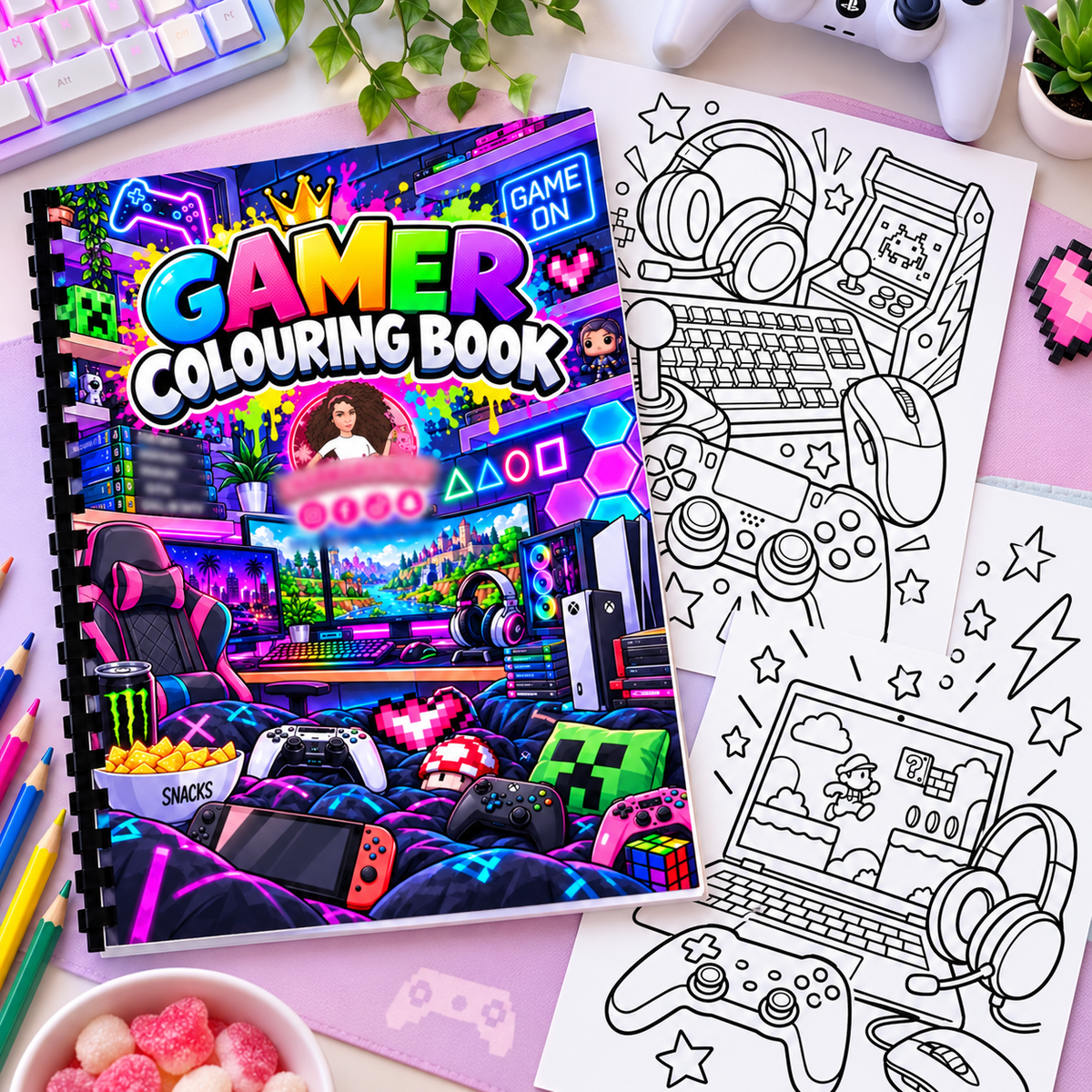 Gamer A4 Colouring Book