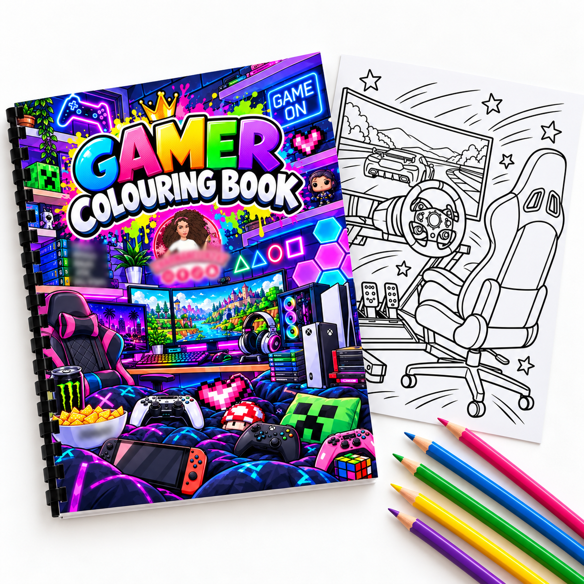 Gamer A4 Colouring Book