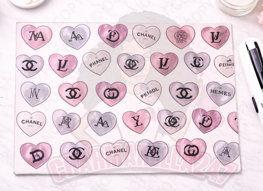 Hearts Chopping Board