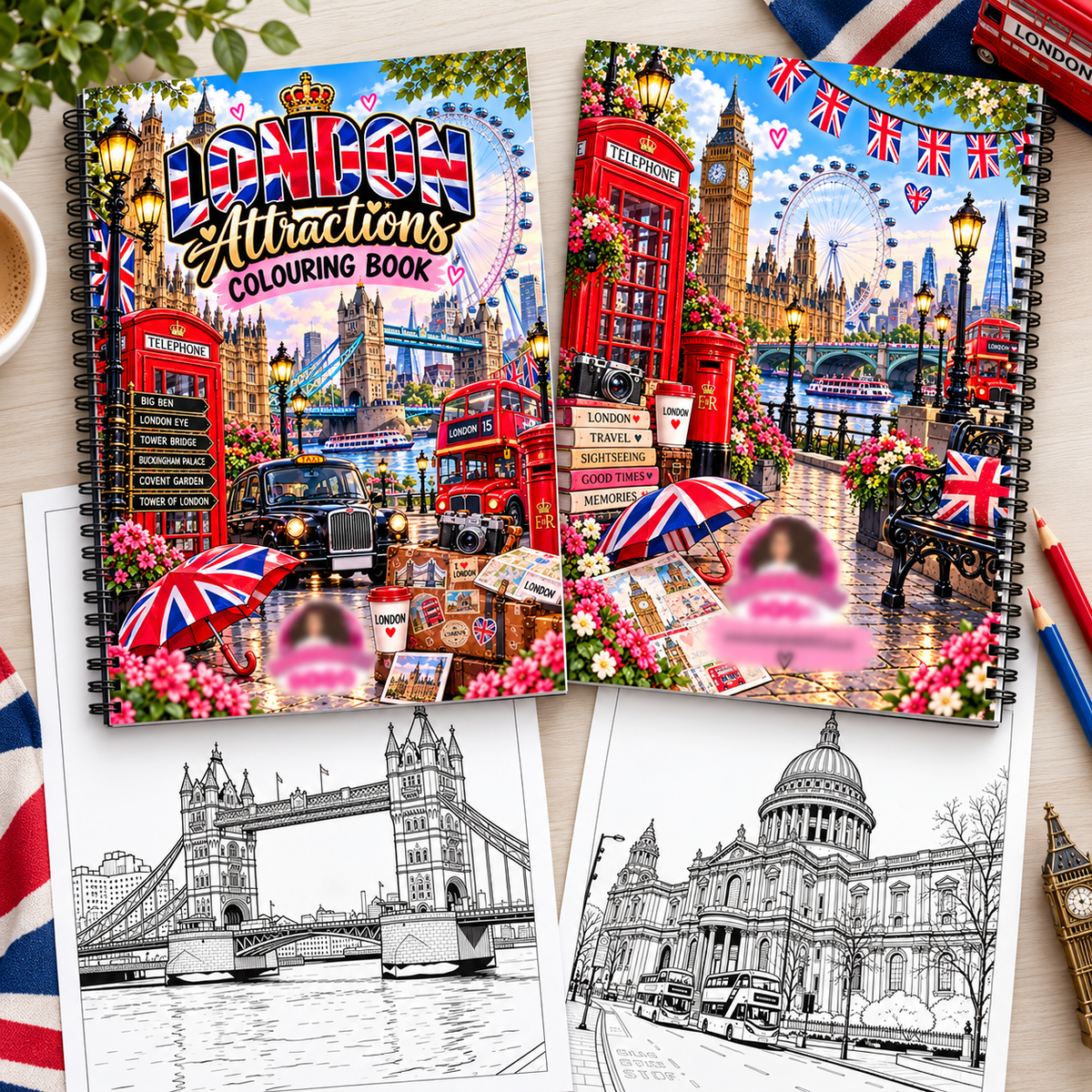 London Attractions A4 Colouring Book