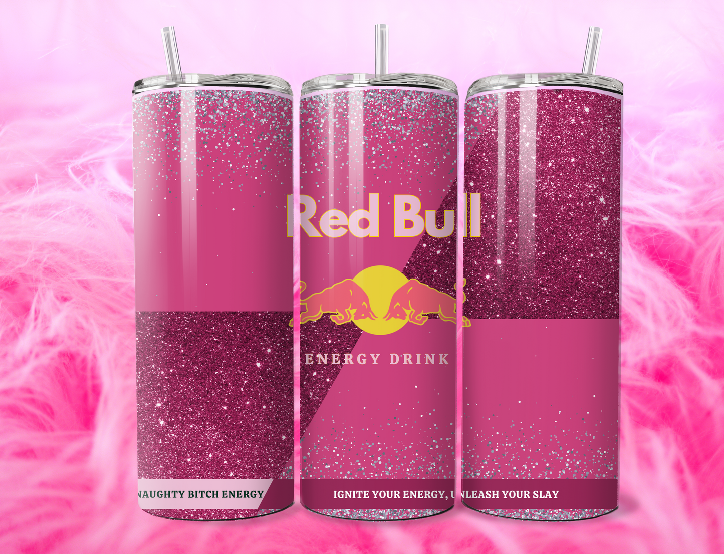 READY TO PRESS 20oz TUMBLER WRAP PRINT R BULL DRINK