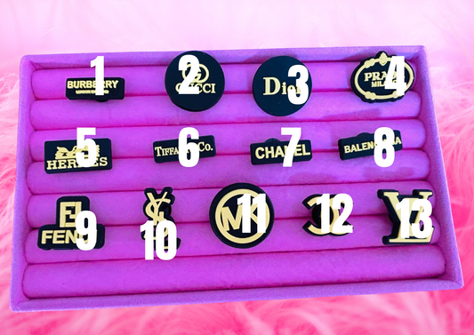 Yellow & Black PVC Charms