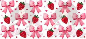 Strawberries & Bows 16oz UVDTF Wrap