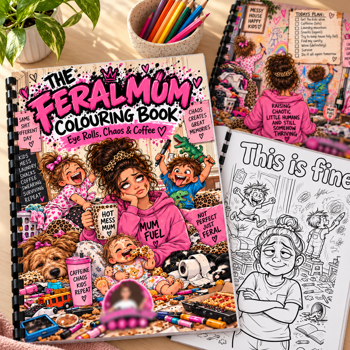The Feral Mum A4 Colouring Book