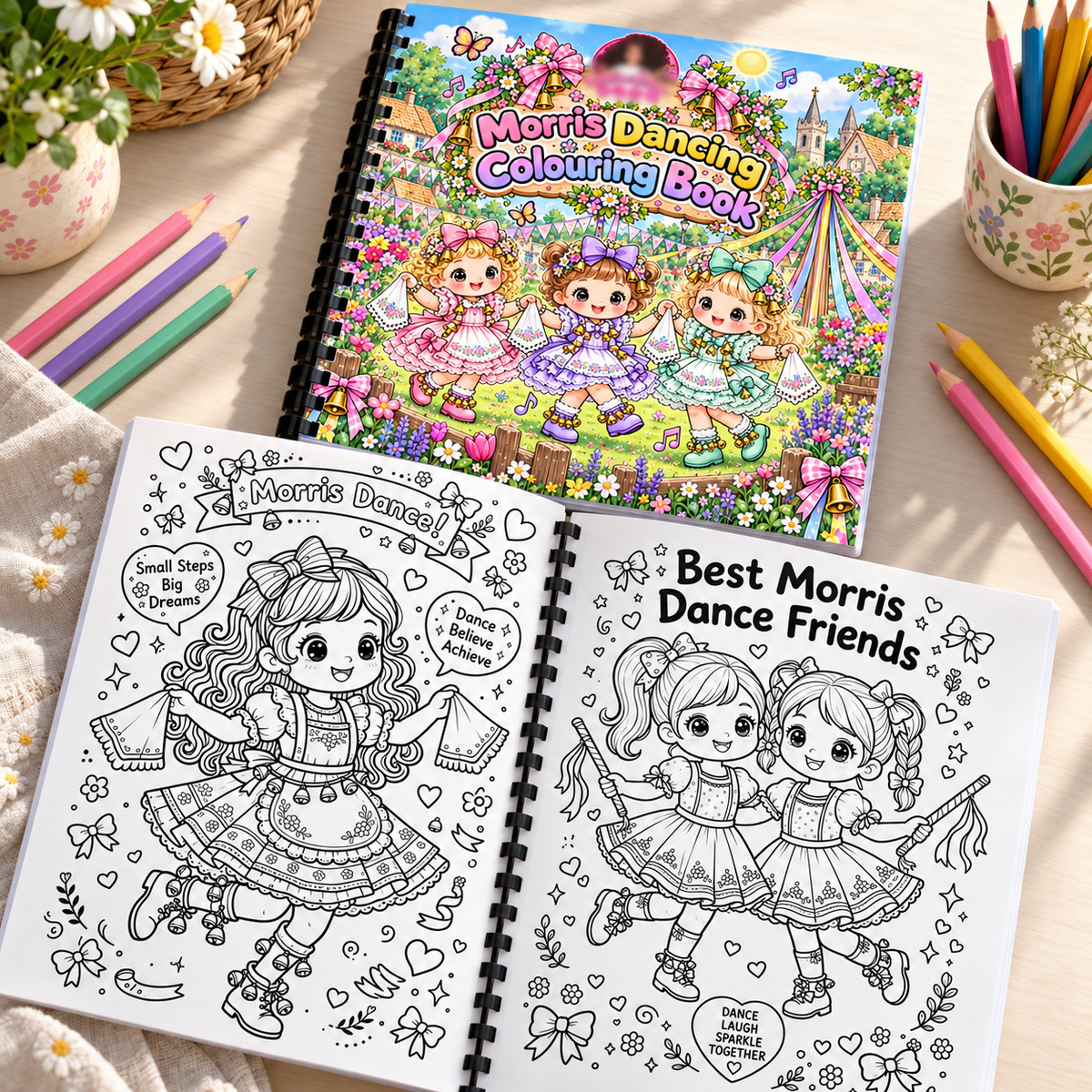 Morris Dancing A4 Colouring Book