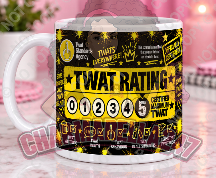 Sweary Rating 11oz Digital Mug Design