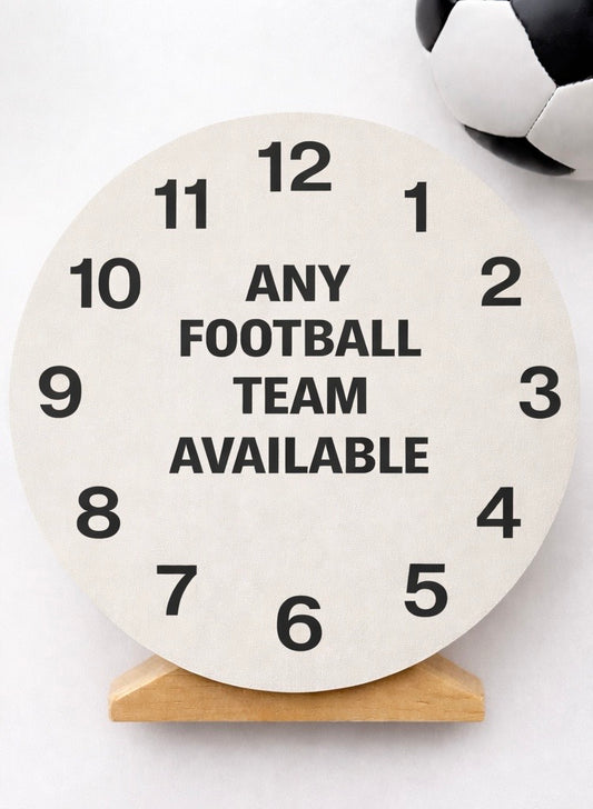 Personalised Football 20cm Glass Clock