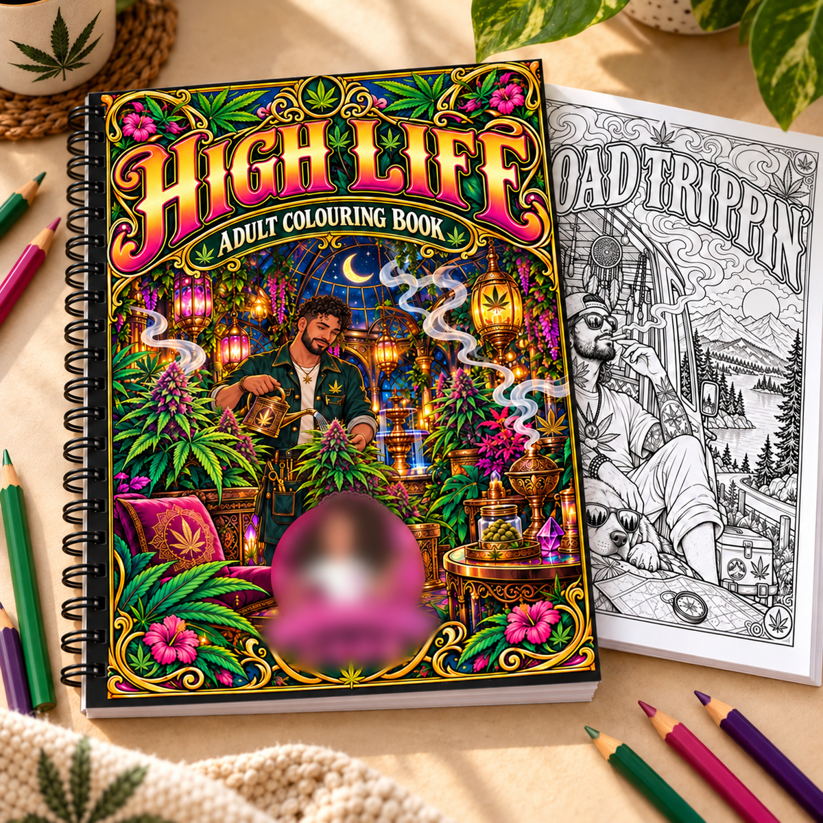 High Life A4 Colouring Book