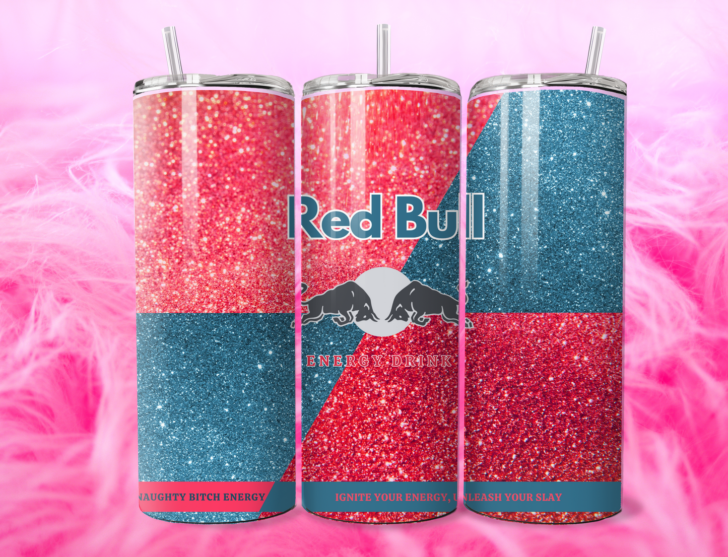 READY TO PRESS 20oz TUMBLER WRAP PRINT R BULL DRINK