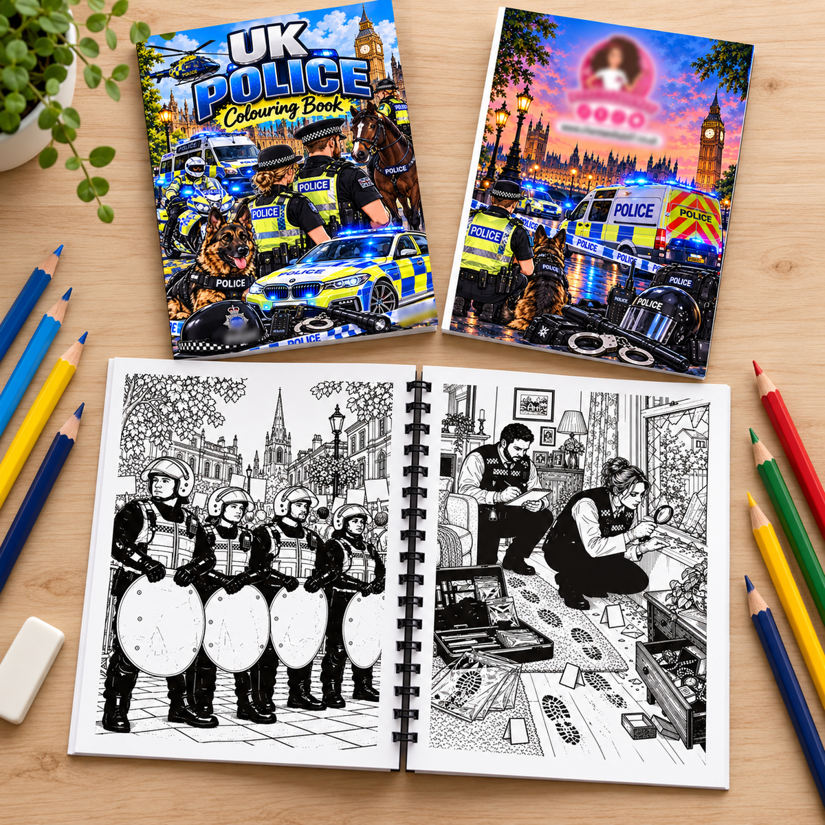 Emergency Services Police A4 Colouring Book