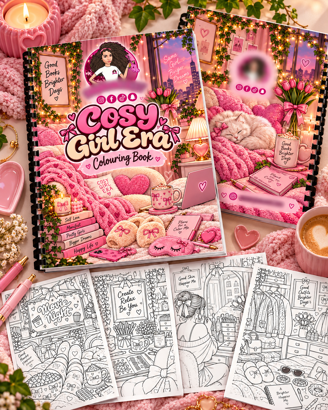 Cosy Girl Era A4 Colouring Book