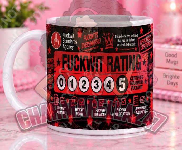 Sweary Rating 11oz Digital Mug Design