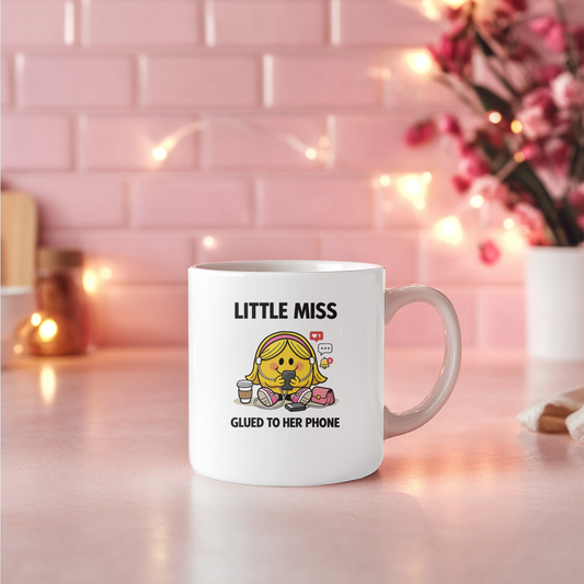 Little Miss Glued To Her Phone 11oz Mug