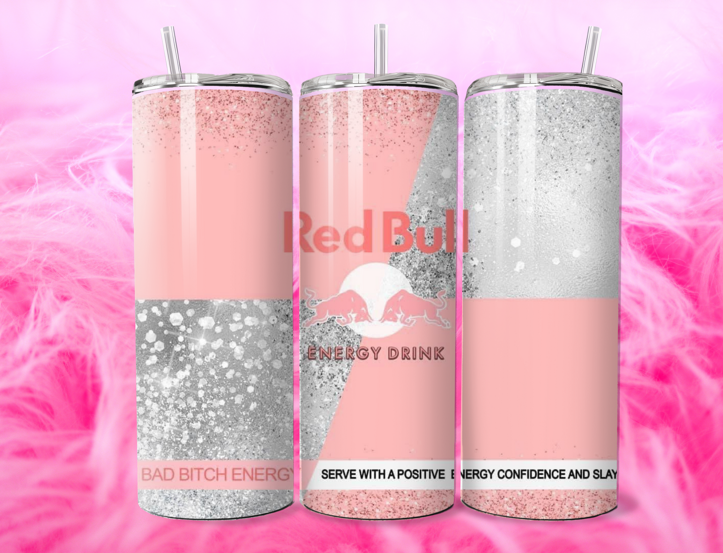 READY TO PRESS 20oz TUMBLER WRAP PRINT R BULL DRINK