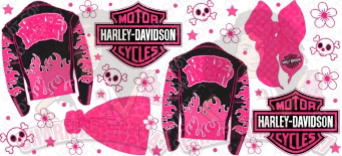 Pink H Davidson 16oz UVDTF Wrap