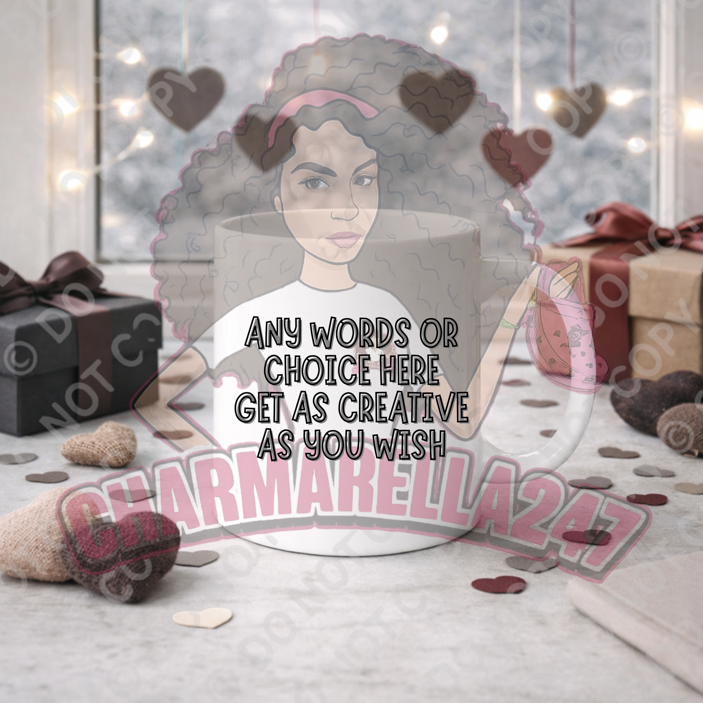 Personalised Any Words Valentines 11oz Mug