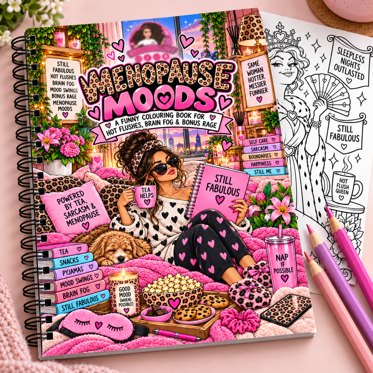 Menopause Moods A4 Colouring Book