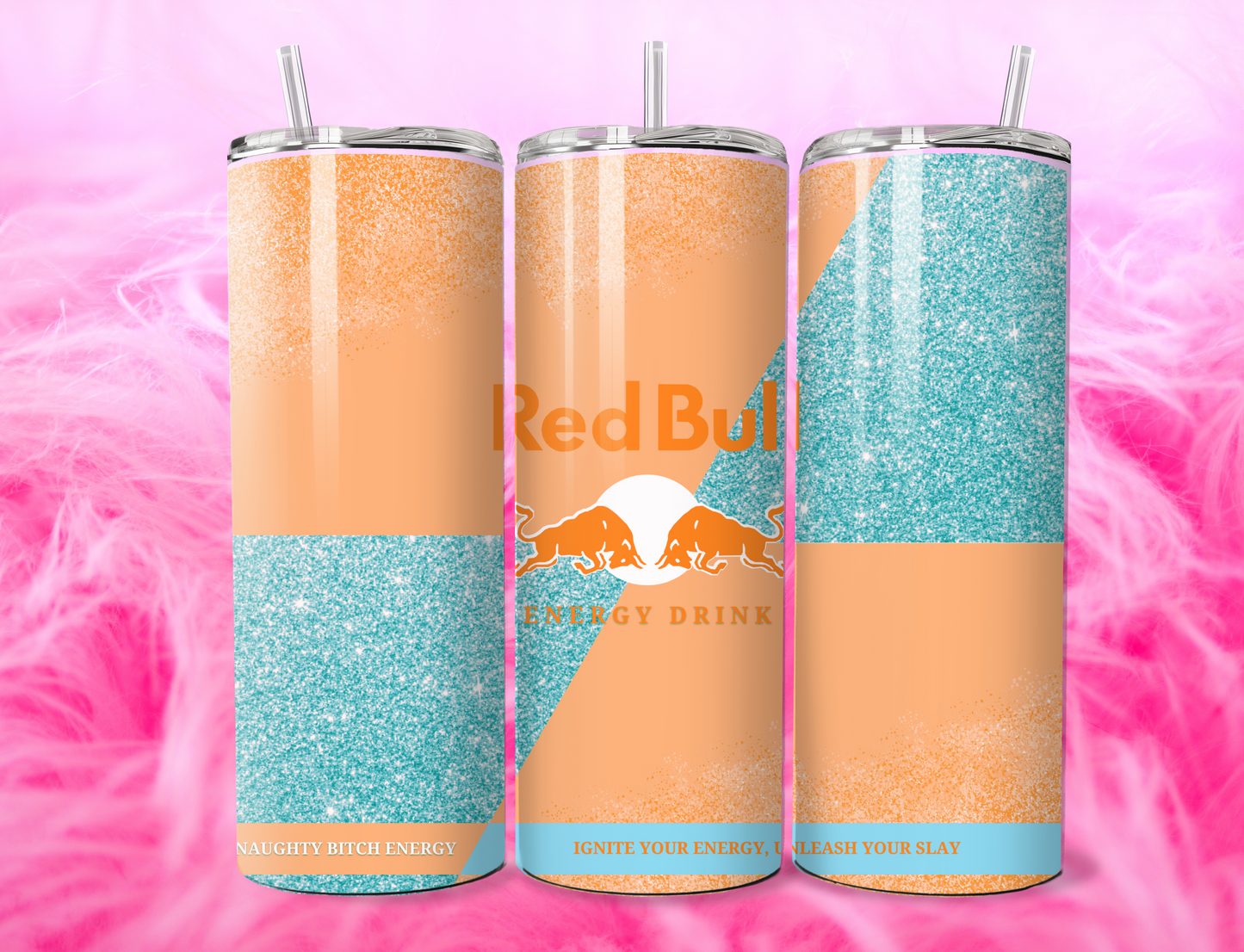 READY TO PRESS 20oz TUMBLER WRAP PRINT R BULL DRINK