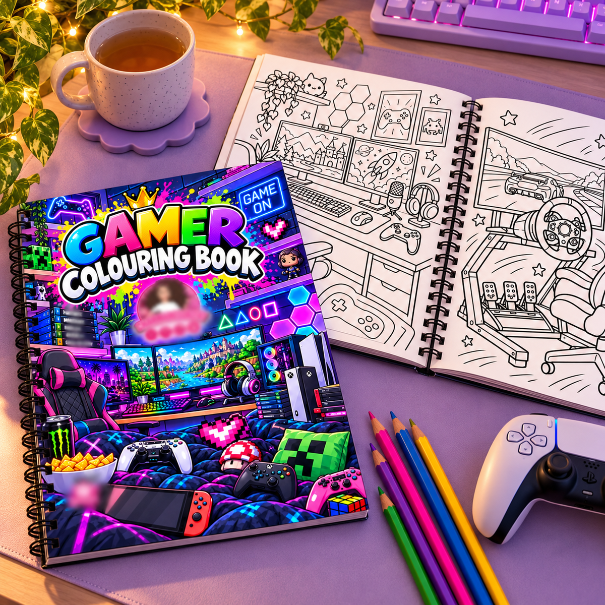Gamer A4 Colouring Book