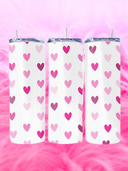 PINK HEARTS 20oz Tumbler