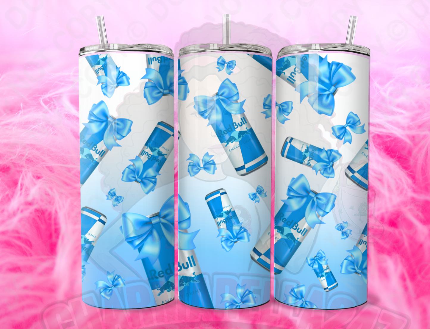 Blue Red-Bull Bows 20oz Tumbler