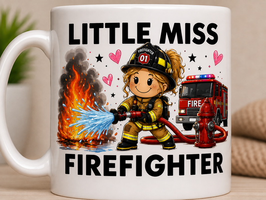 Little Miss Firefighter 11oz Coffee/Tea Mug