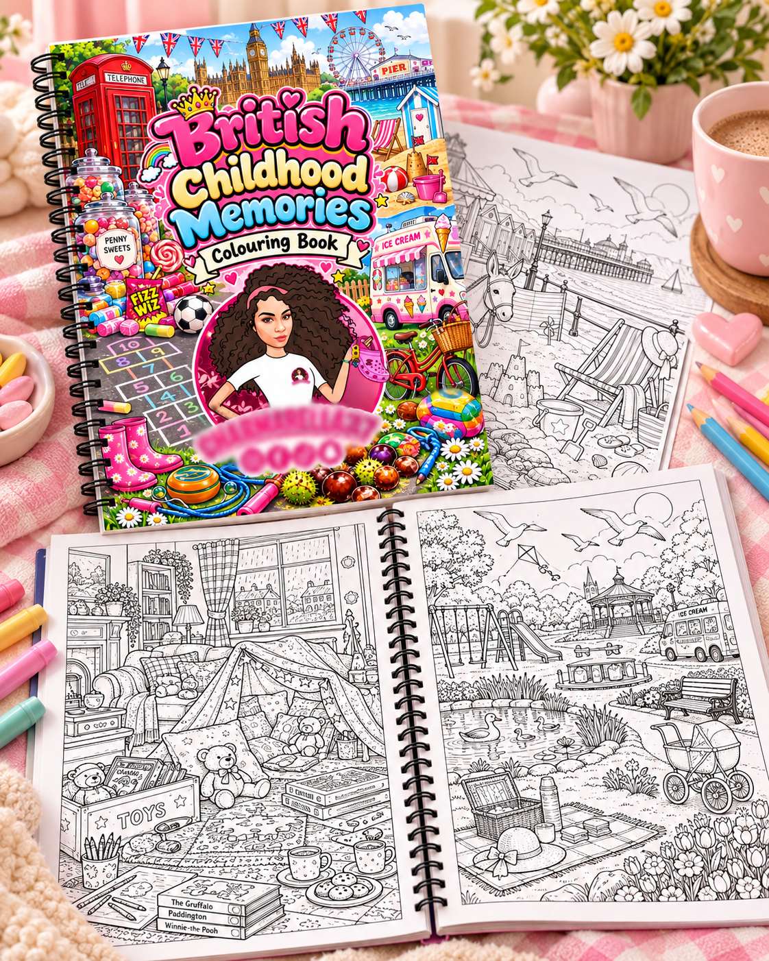 British Childhood Memories A4 Colouring Book