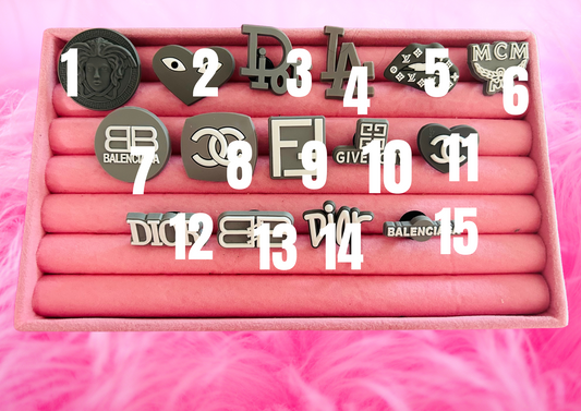 Grey & White PVC Charms