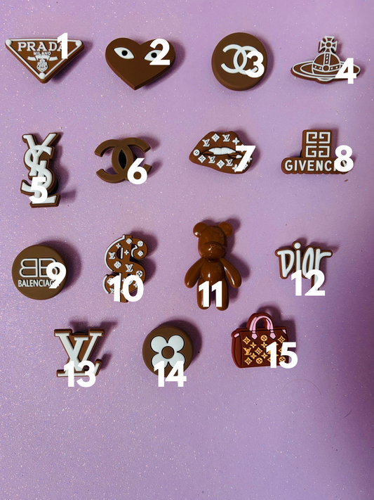 Brown PVC Charms