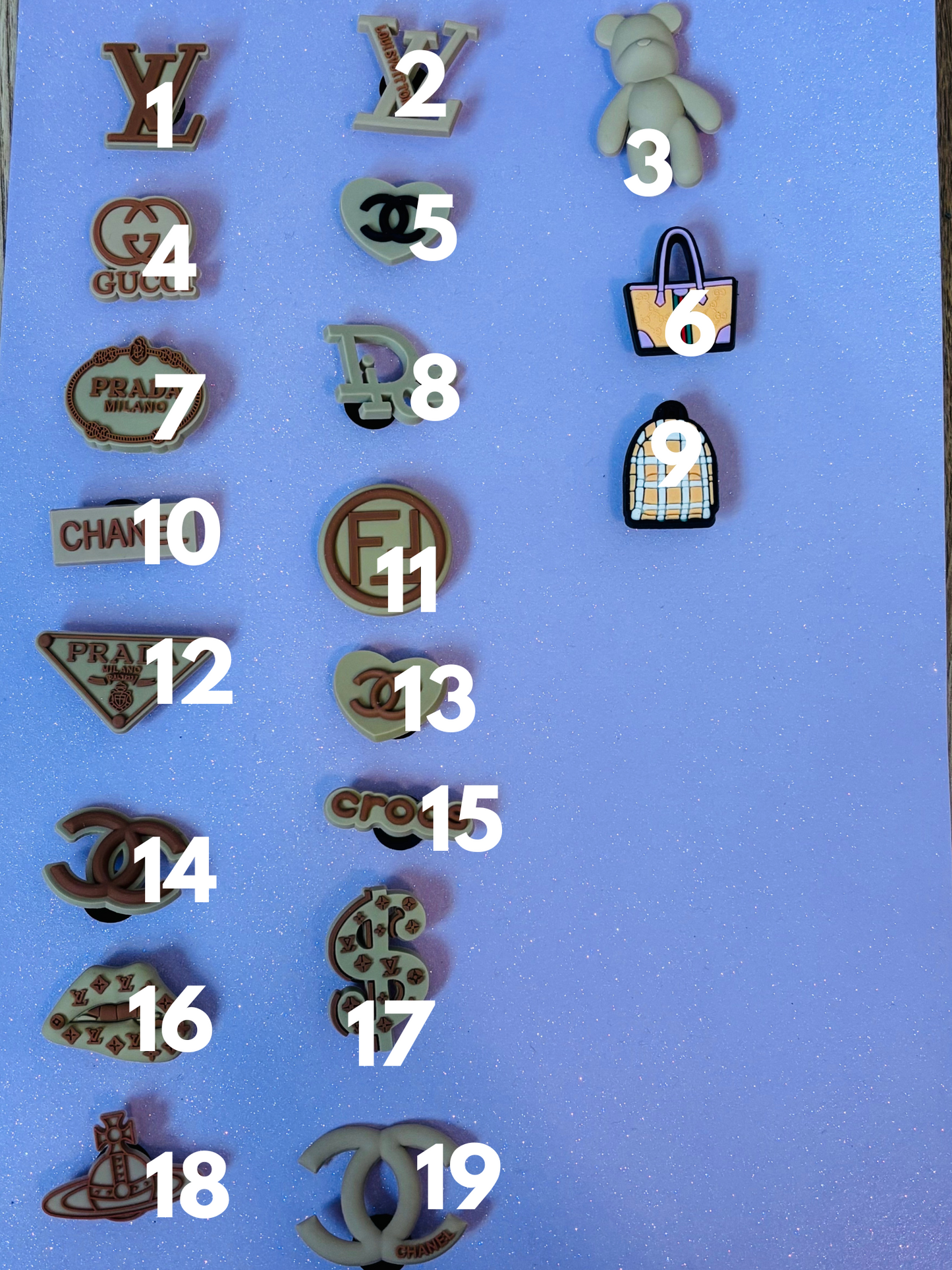 Nude/Beige PVC Charms