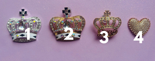 HEART & CROWN Metal Charms