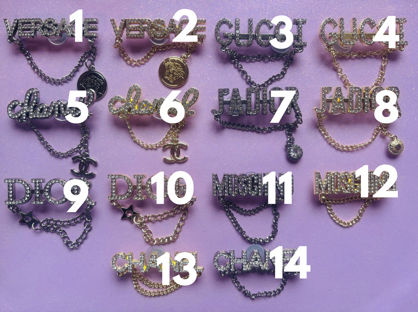 CHAIN WORD  Metal Charms