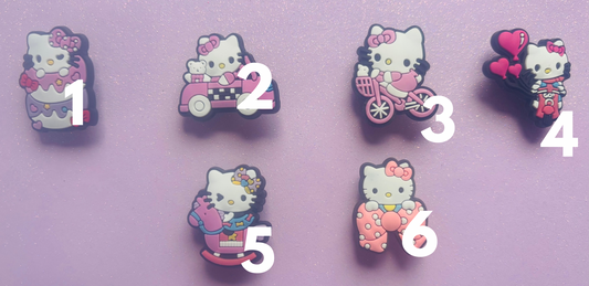 HELL0 K1TTY  PVC Charms