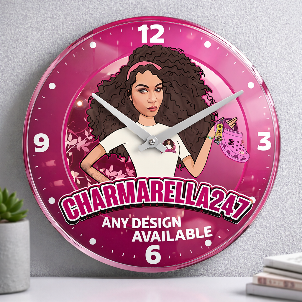 Personalised 20cm Glass Clock