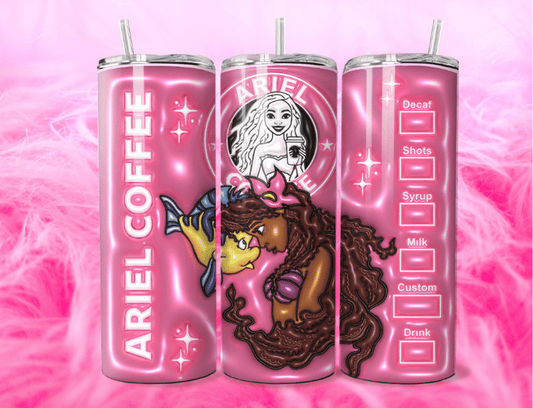 READY TO PRESS 20oz TUMBLER WRAP PRINT - Ari-Ell Black