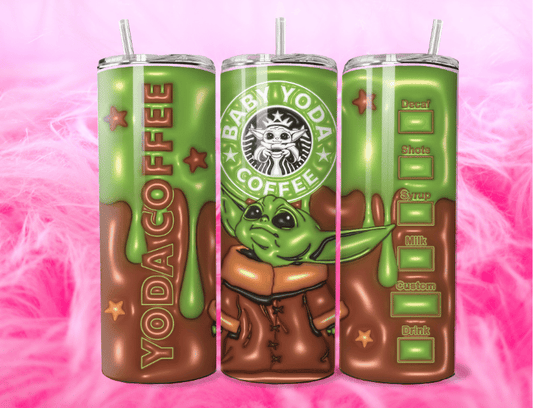 READY TO PRESS 20oz TUMBLER WRAP PRINT - Baby-Yoda