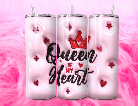 READY TO PRESS 20oz TUMBLER WRAP PRINT - Queen Of My Heart