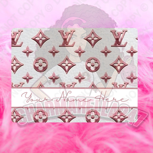 L-V Pink & White Chopping Board