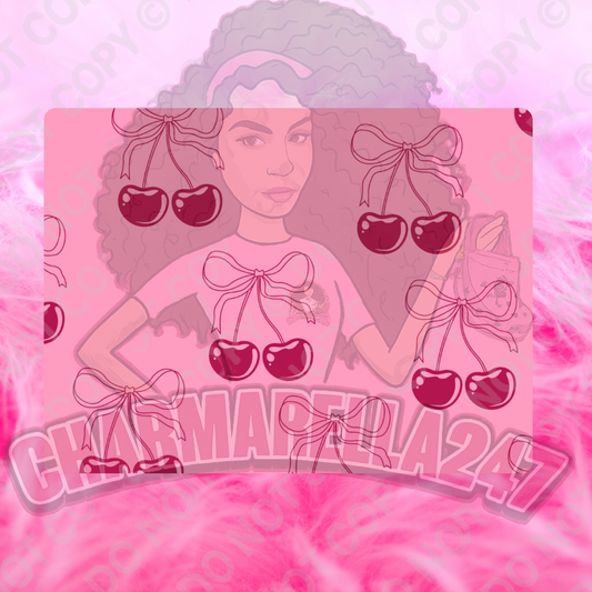 Dark Pink & Red Cherries Chopping Board