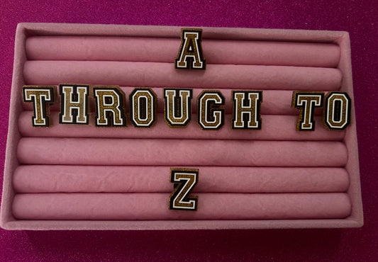 Gold Alphabet Letter PVC Charms