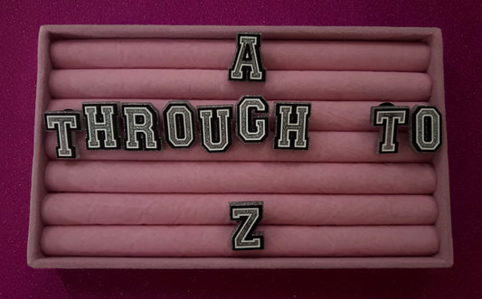 Silver Alphabet PVC Charms