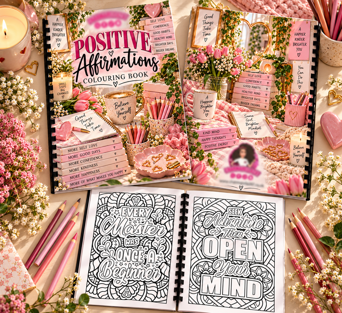 Positive Affirmations A4 Colouring Book
