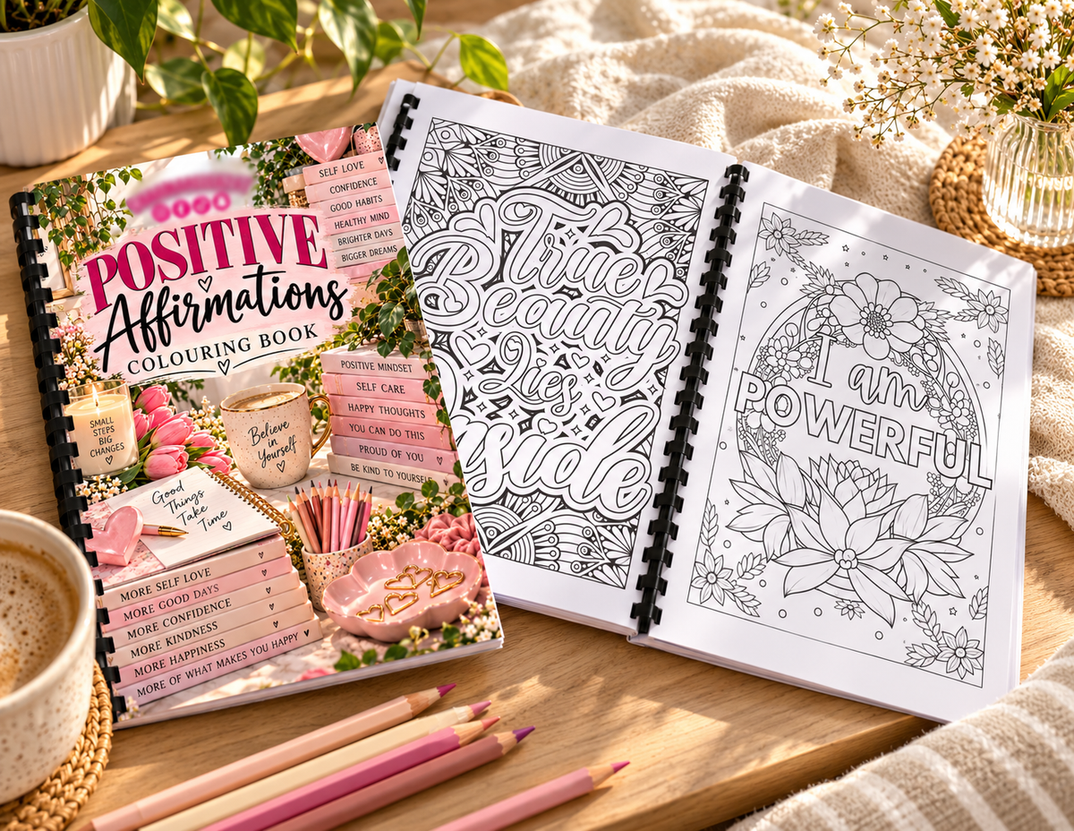 Positive Affirmations A4 Colouring Book